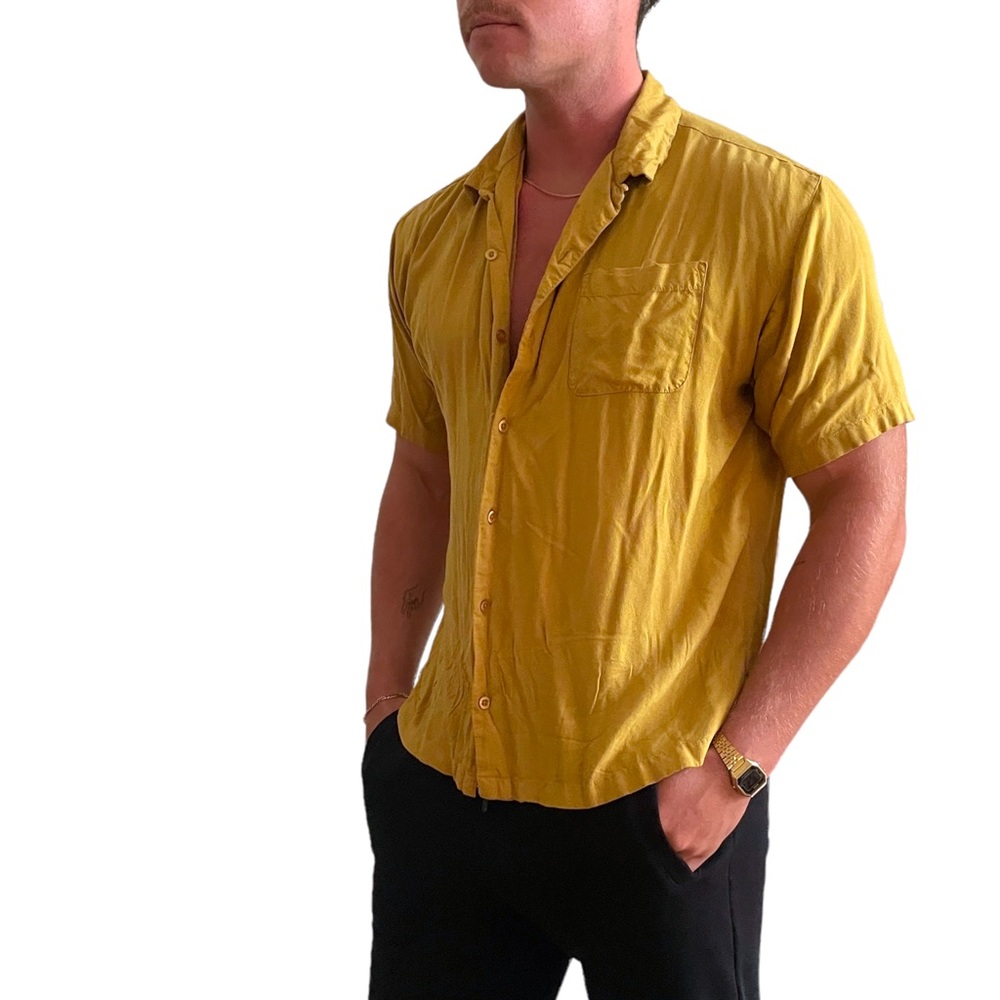 Dark Yellow Blousy Button Down - image 6